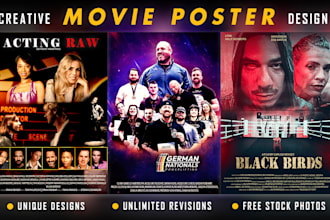 make creative movie poster design, film poster