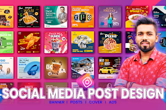 design creative social media post facebook ads instagram post, stories, ad image