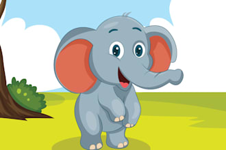 draw cute animal cartoon character