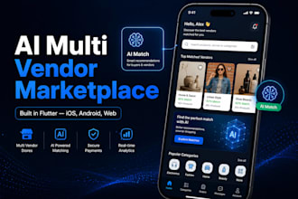 build multi vendor ai marketplace flutter app freelance digital service platform