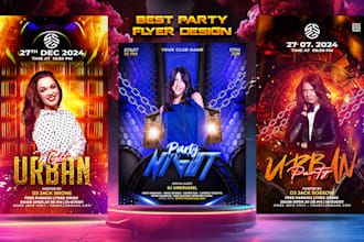 design an awesome  club, event, birthday, and party flyers