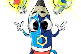 draw cartoon mascot business logo