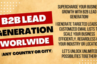 do b2b lead generation and build prospect email list, local business