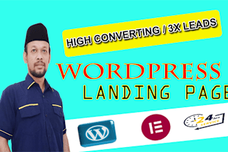 create landing page and complete wordpress website