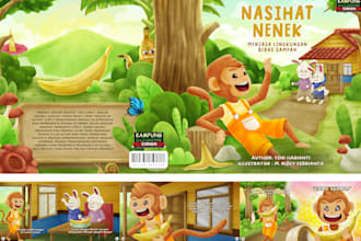 draw cartoon illustration for children book