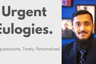 write urgent eulogies, speeches or toasts