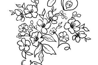 create botanical flower, plants, fruits svg and png clipart