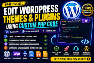edit wordpress themes and plugin using custom php code
