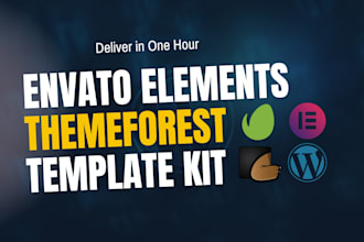 urgently install envato element kit , theme, template, themeforest, wordpress