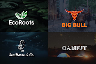 do fast geometric and minimalist business logo design