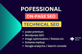 do complete wordpress onpage SEO and technical optimization
