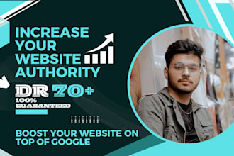 increase dr 70 plus, permanent ahrefs domain rating authority service
