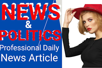 write journalistic news and politics articles for news website