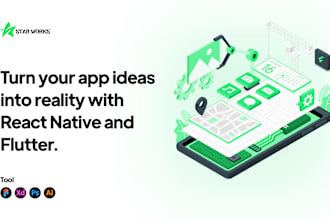 develop mobile app with flutter or react native