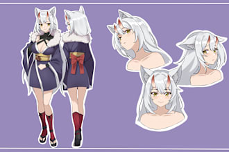create character sheet your oc and vtuber model