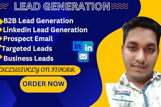 do b2b lead generation and find valid emails from linkedin