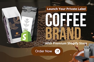 design private label coffee dropshipping brand on coffee shopify store