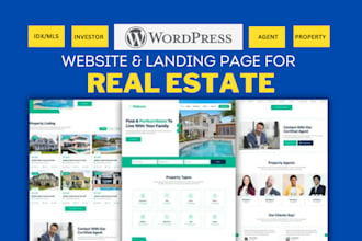 create seo optimized real estate investor and lead generation wordpress website