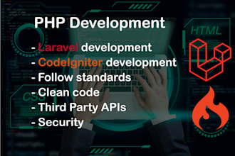 develop apps as expert in laravel and codeigniter, 7 yrs exp
