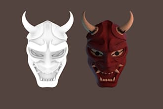 model custom helmet,3d mask,3d head,3d cosplay,printable mask for 3d printing