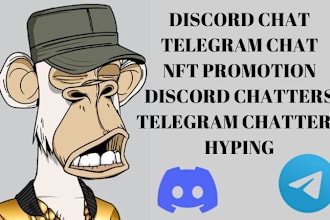 be your discord chat telegram chatter discord chatter hype nft, crypto promotion