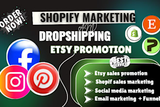 etsy promotion, shopify dropshipping marketing to boost sales, etsy sales SEO