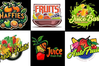 design fruit, vegetable and juice bar logo in 24 hours