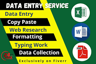do any type of data entry work for your company