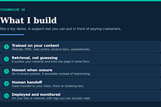 build an ai customer support chatbot trained on your website and docs
