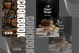 design a KDP cookbook, recipe book cover for you in just 24 hours