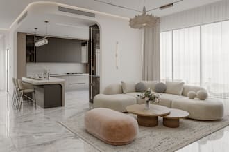 design and render your kitchen, living room and bedroom