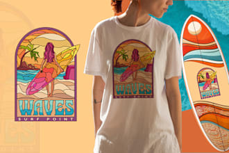 do custom line art colorful logo and brand identity design