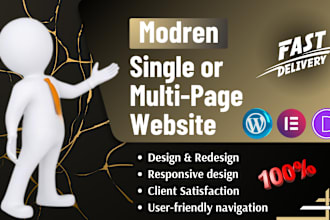 design single or multi page website for your business