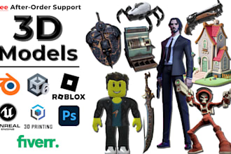 create high or low poly 3d models for you in blender