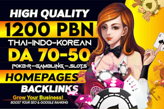 build korea indonesia SEO dofollow DR backlinks thailand premium link building
