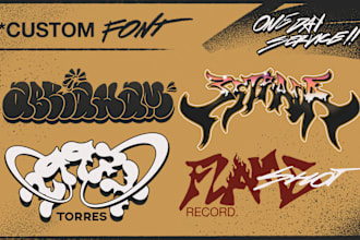make custom type font logo graffiti edgy for you