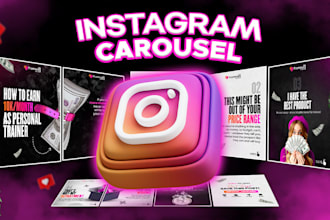design professional carousel posts, instagram ads, and facebook ads
