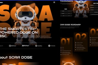 crypto website, crypto landing page, meme coin website, meme coin, token website