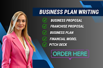 write a comprehensive business plan, financial,  franchise proposal, pitch deck