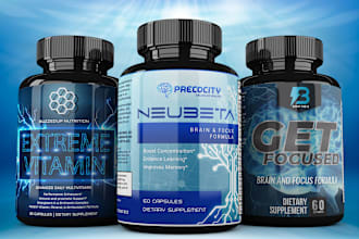 design a product label, premium bottles, private labels and 3d mockups