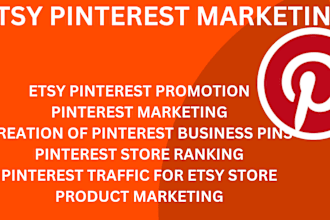 do pinterest marketing  for etsy promotion, , etsy traffic ,etsy sales