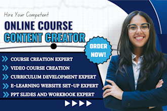 create online course content, ebook, PPT online course creation, kajabi website
