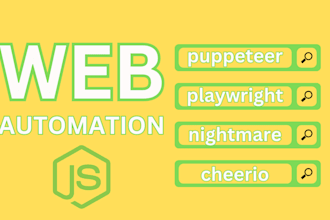 do web automation scrapping using node js puppeteer playwright nightmare cheerio