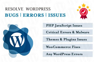 resolve wordpress issues, wordpress errors and bugs