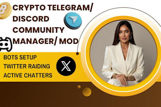 be your telegram discord community moderator, social media manager nft project
