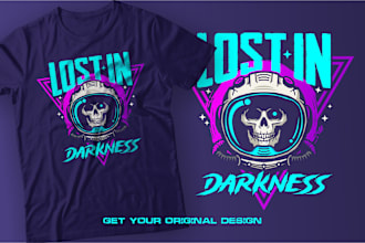 create unique custom illustration for t shirt design