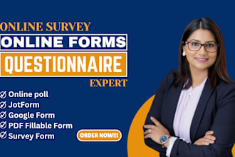 create online survey, jotform, questionnaire quiz, cognito, typeform google form