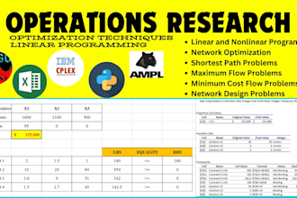 do operations research suplly chain and linear programming using excel solver