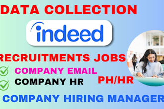 scrape indeed jobs posts, company data, and emails details hr