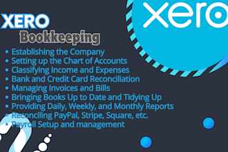do xero bookkeeping, reconciliation, clean up
